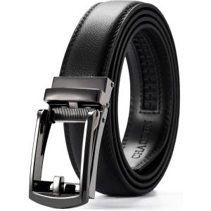 image:imageCHAOREN Mens Dress Belt  Ratchet Belt Leather 1 14 Comfort Click  Perfect Companion to Mens Dress ShoesGun