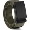 image:imageCHAOREN 15 Nylon Ratchet Belts for Men  Adjustable Casual Work Belt with Slide Buckle  Trim to FitFrosted Matte  Army Green