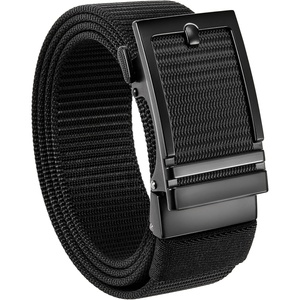 image:imageCHAOREN Nylon Ratchet Belts for Men  Casual Golf Web Belt Men 1 38  Automatic Adjustable Buckle Fit JeansClassic Gun 35mm