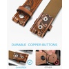 image:imageCHAOREN Western Belts for Men without Buckle  Cowboy Belt 15 Full Grain Leather Belt for Jeans  One Solid Piece LeatherFloral Brown
