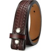 image:imageCHAOREN Western Belts for Men without Buckle  Cowboy Belt 15 Full Grain Leather Belt for Jeans  One Solid Piece LeatherInterwoven Dark Brown