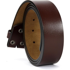 image:imageCHAOREN Western Belts for Men without Buckle  Cowboy Belt 15 Full Grain Leather Belt for Jeans  One Solid Piece LeatherBrown